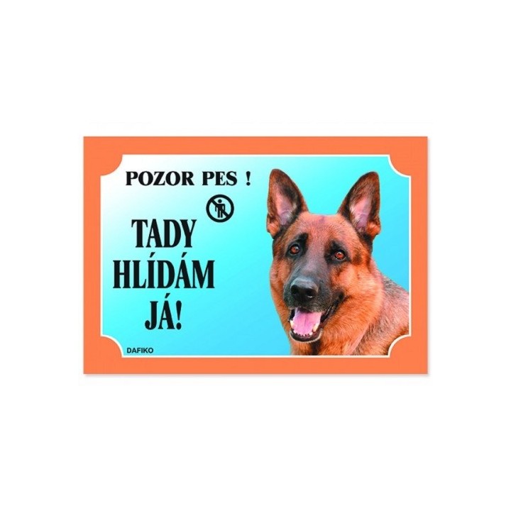 Cedulka německý ovčák/zepředu