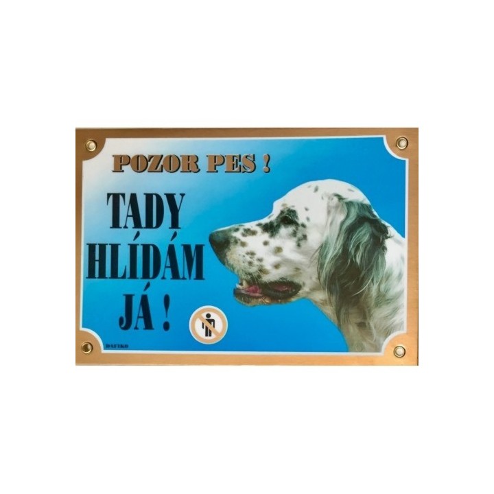 Cedulka irský setr bílý