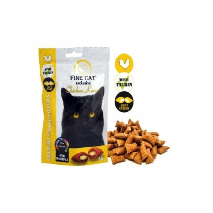 Fine cat Exclusive polštářky  ANTI-HAIRBALL kuřecí 60g