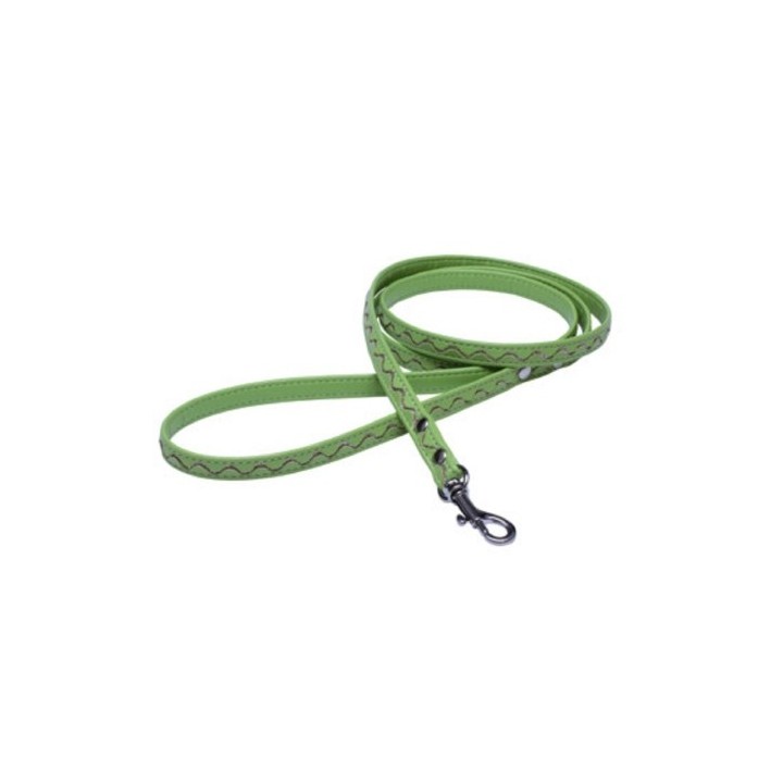 Vod.koženka 12x120 stříbrné vlnky - zelené