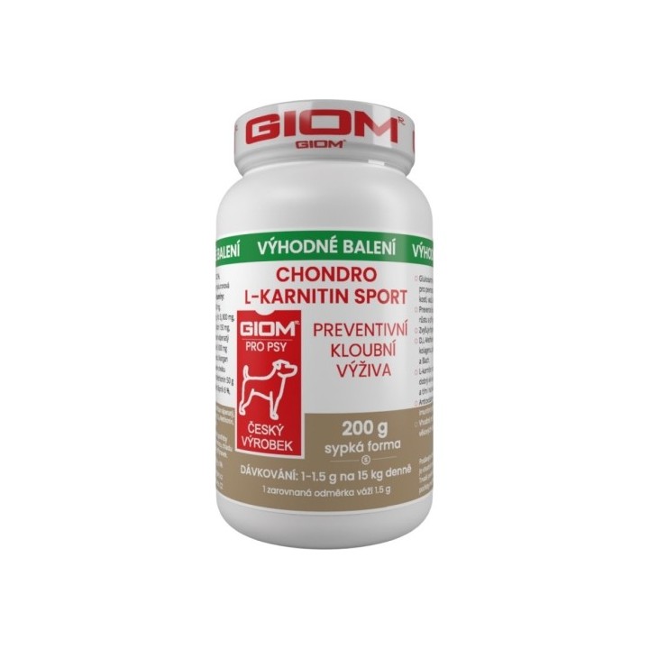 Giom S Chondro L- Karnitin SPORT 200g prášek dog+cat