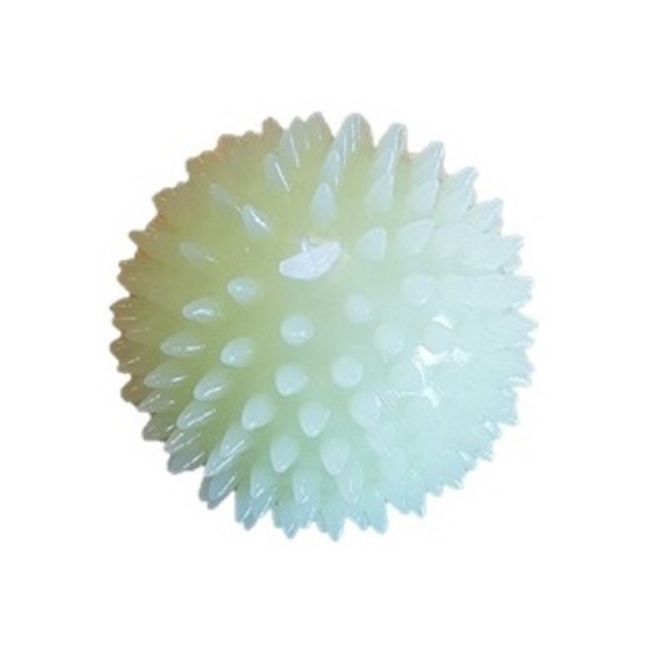 Míček GLOW s ostny pískací  7cm  Fosfor