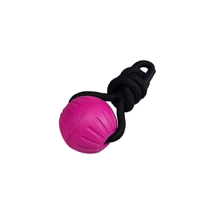 Míček FOAM se šňůrkou  fuchsie 9x53cm
