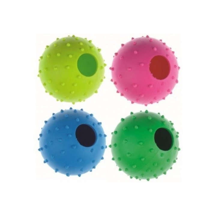 Míč tvrdá guma dental s ostny 9,5cm /mix barev