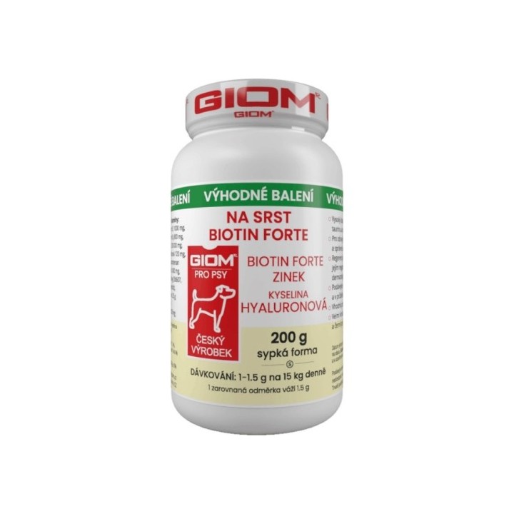 Giom S Biotin na srst 200g prášek dog+cat