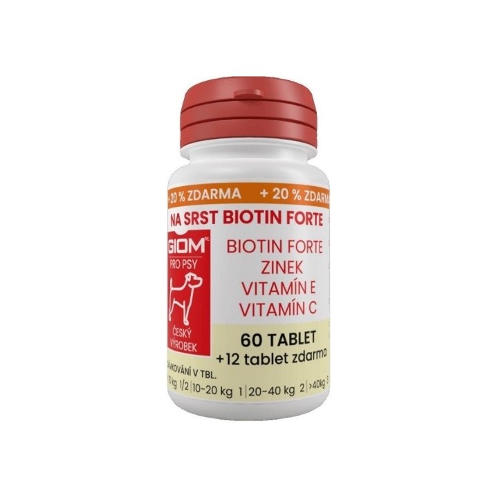 Giom S Biotin na srst 60ks tablety dog+cat