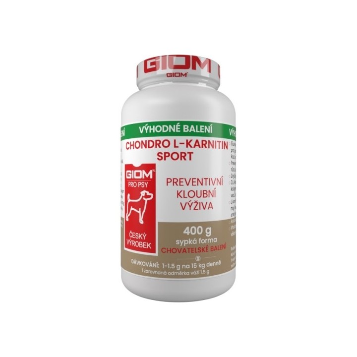Giom S Chondro L- Karnitin SPORT 400g prášek dog+cat