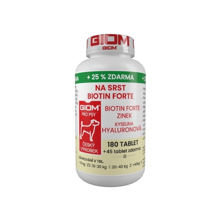 Giom S Biotin na srst 180ks tablety dog+cat