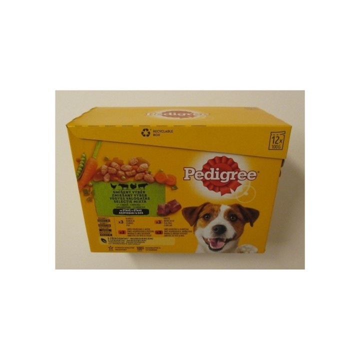 Pedigree 100gx12ks kapsička adult - krabice ve šťávě dog