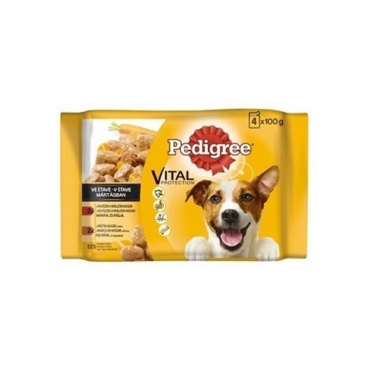 Pedigree 100gx 4ks kapsička adult smíšený výběr ve šťávě dog