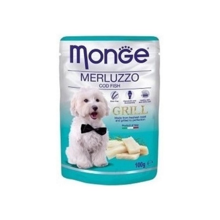 Monge grill 100g kaps.treska 1/24ks dog