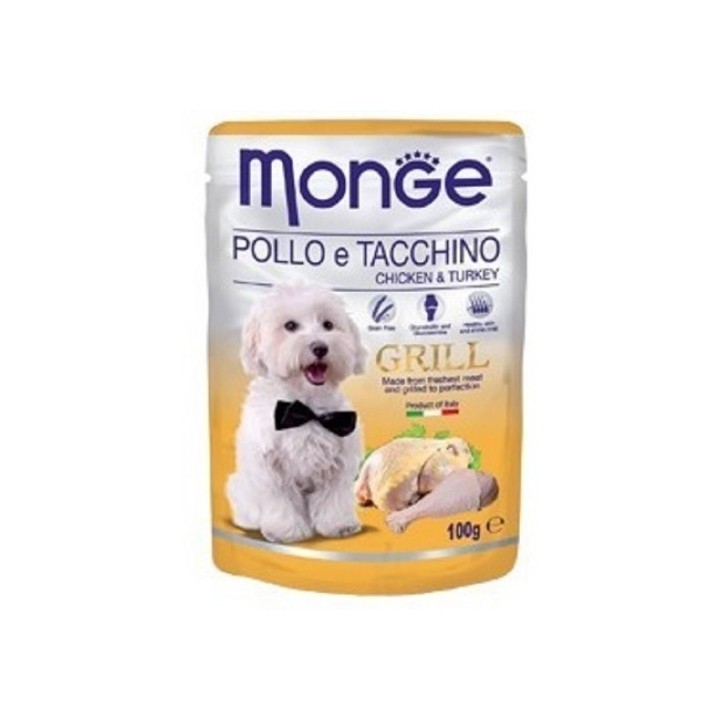 Monge grill 100g kaps. kuře+krůta 1ks/24ks dog