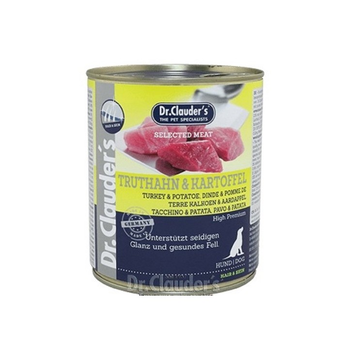 Dr.Clauder´s Truthahn & Kartoffel (krocan s bramborem) 800g dog