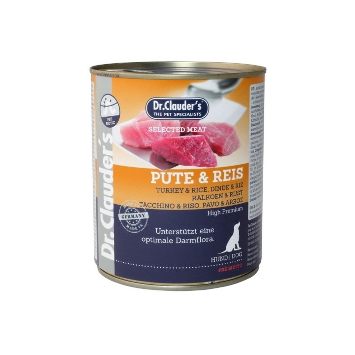 Dr.Clauder´s Pute & Reis (krůta s rýží) 800g dog AKCE