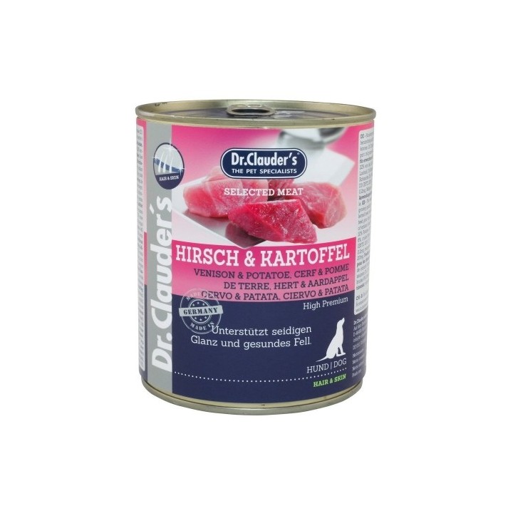 Dr.Clauder´s Hirsch & Kartoffel (jelení maso s bramborem) 800g dog AKCE