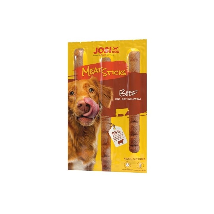 JosiDog 33g Meat Sticks Beef (3x11g)
