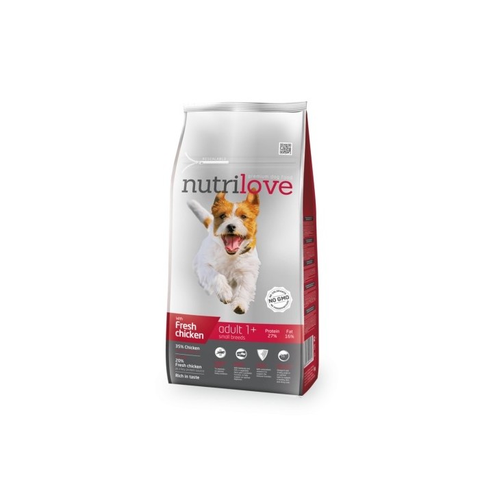 Nutrilove  8 kg Adult SB dog s čerstvým kuřecím