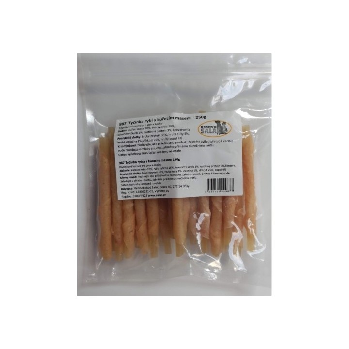 Tyčinka rybí obalená kuřecím masem 250g