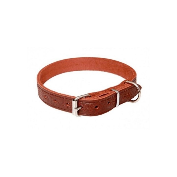 Obojek KZ 2,2x60cm hnědý vzor žalud