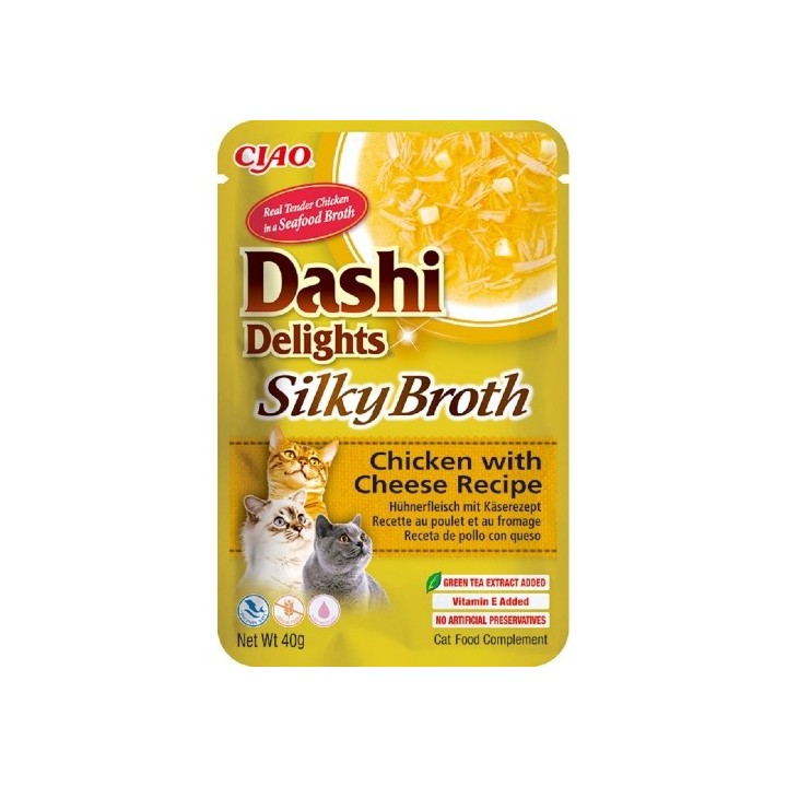 Churu Cat Dashi Delights Silky Broth Chick&Cheese 40g