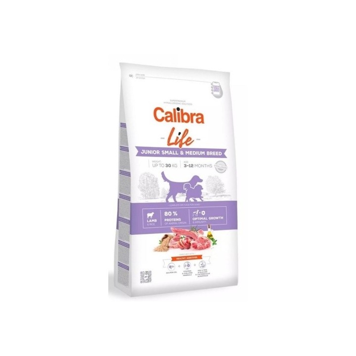 Calibra 12kg Life Junior Small/Medium Breed Lamb dog