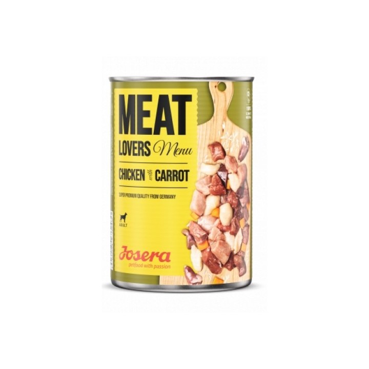 Josera dog 400g Meat Lovers Menu Chicken with Carrot (kuřecí s mrkví)