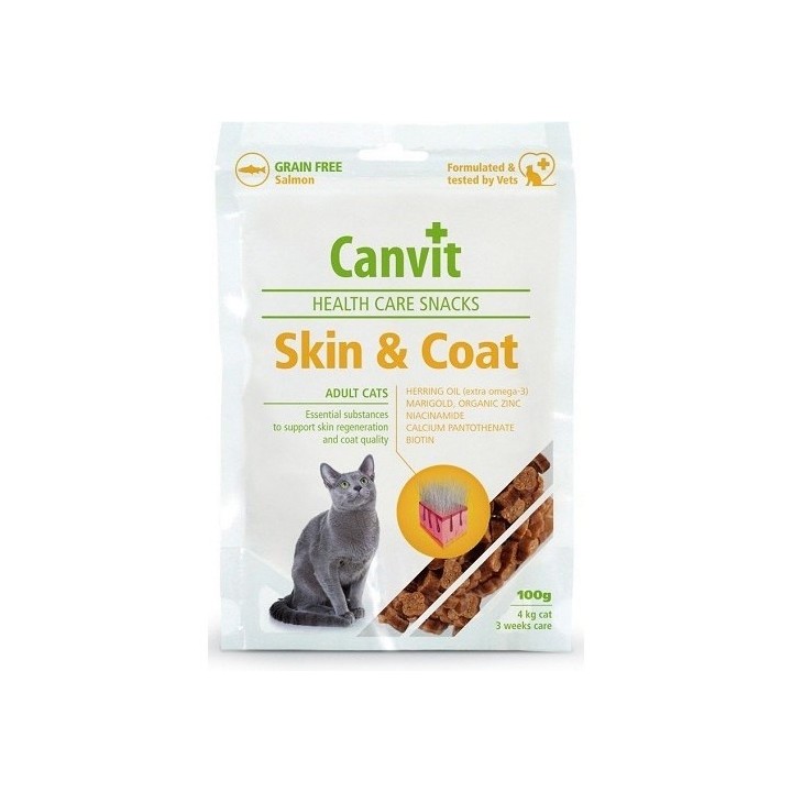 Canvit snacks Cat Skin+Coat 100g   AKCE