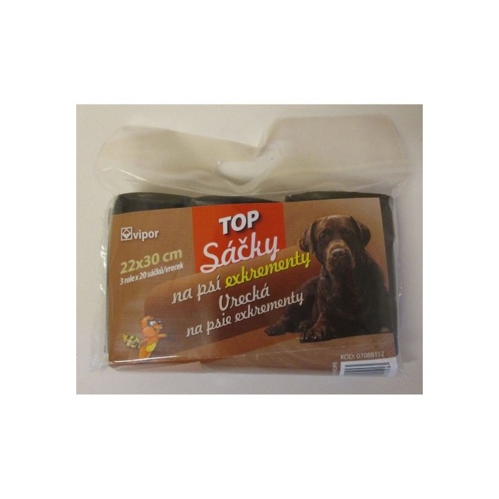 Náhradní sáčky na exkrementy 6cm 3x20ks černé