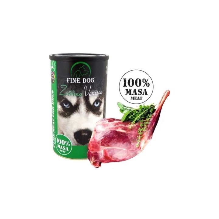 Fine dog 1200g zvěřina 100% masa/8ks