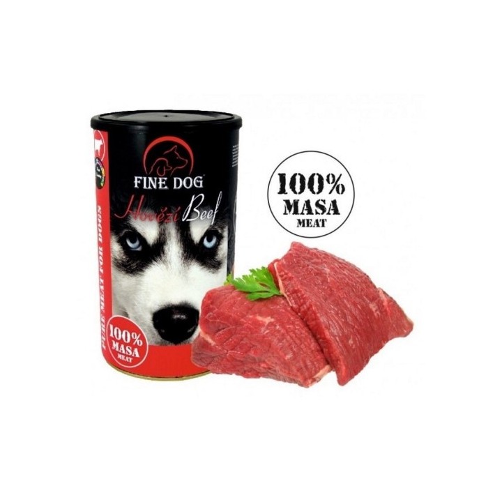 Fine dog 1200g hovězí 100% masa/8ks