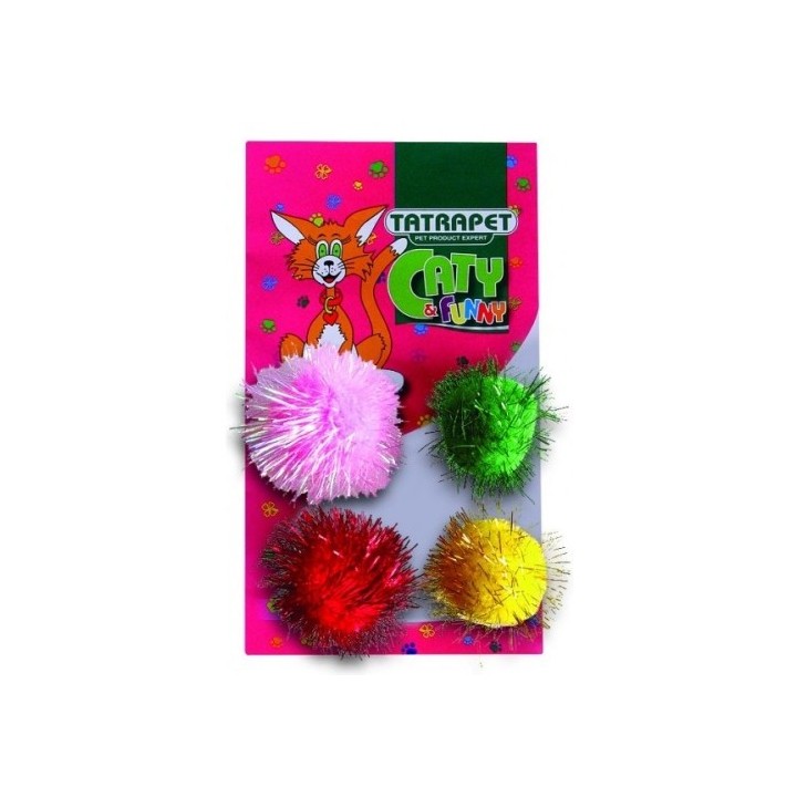 Tatrapet míček  pro kočku 4cm  4ks/bal.