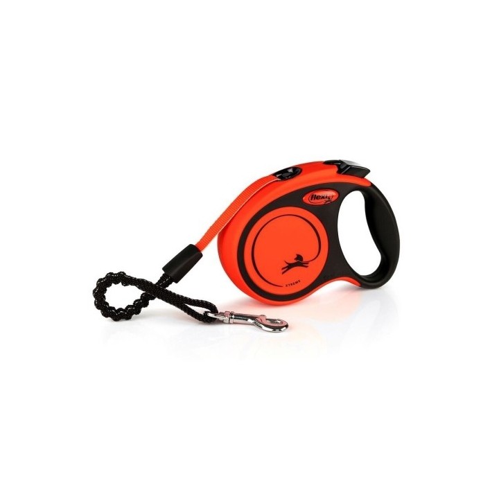 Flexi New Xtreme XS 3m do 15kg černá/oranžová/pásek