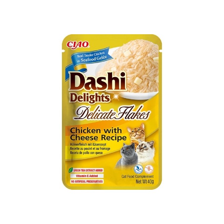 Churu Cat Dashi Delights Delicate Flakes Chick&Cheese 40g