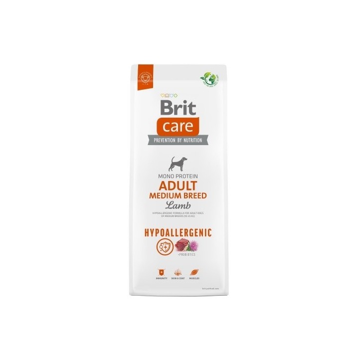 Brit Care  3kg Adult Medium Breed Hypoallergenic Lamb dog