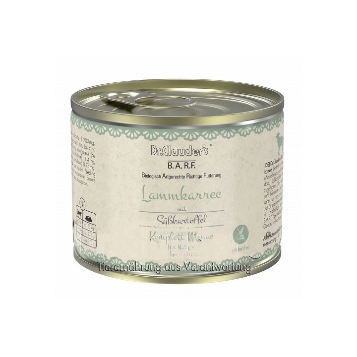 Dr.Clauder´s BARF Komplettmenue Lammkarree 200g cat