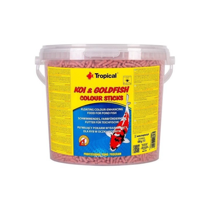 Tropical Koi-Goldfish Colour Stick 5l/430g vědro AKCE