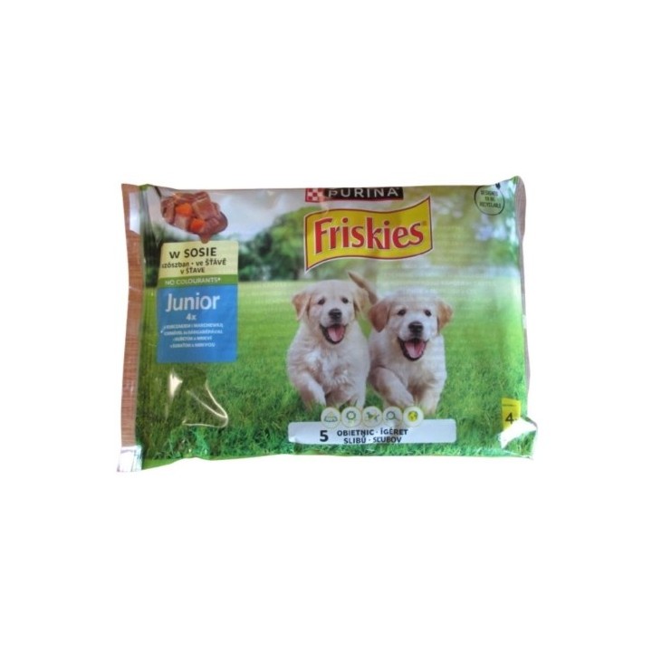 Friskies 85gx4ks kaps.junior kuře s mrkví ve šťávě