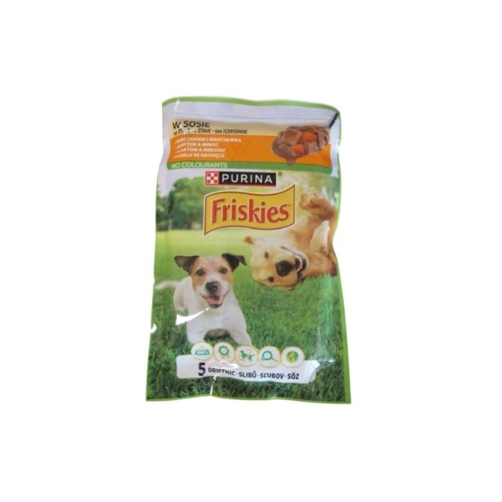 Friskies 85g kaps.kuře s mrkví ve šťávě/26ks