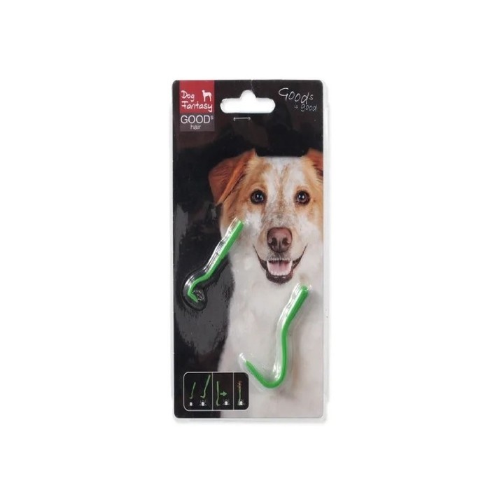 Háček na klíšťata Dog Fantasy plastový 2 velikosti 2ks