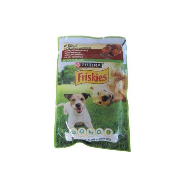Friskies 85g kaps.jehněčí s mrkví ve šťávě/26ks
