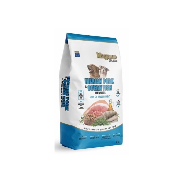 Magnum 3kg Iberian Pork & Ocean Fish All Breed dog