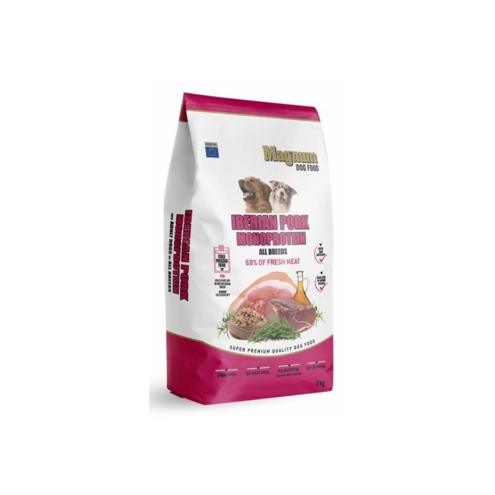 Magnum 3kg Iberian Pork & Monoprotein All Breed dog