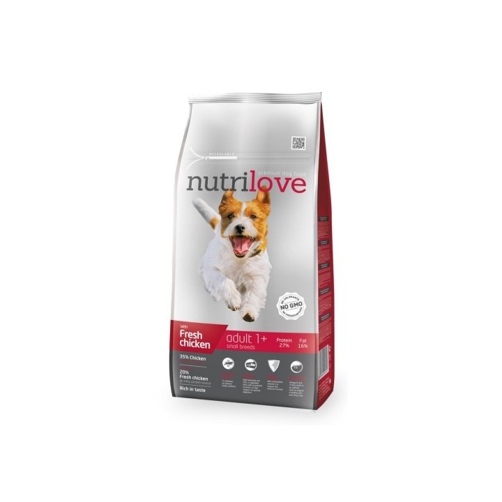 Nutrilove  8 kg Adult SB dog s čerstvým kuřecím  AKCE