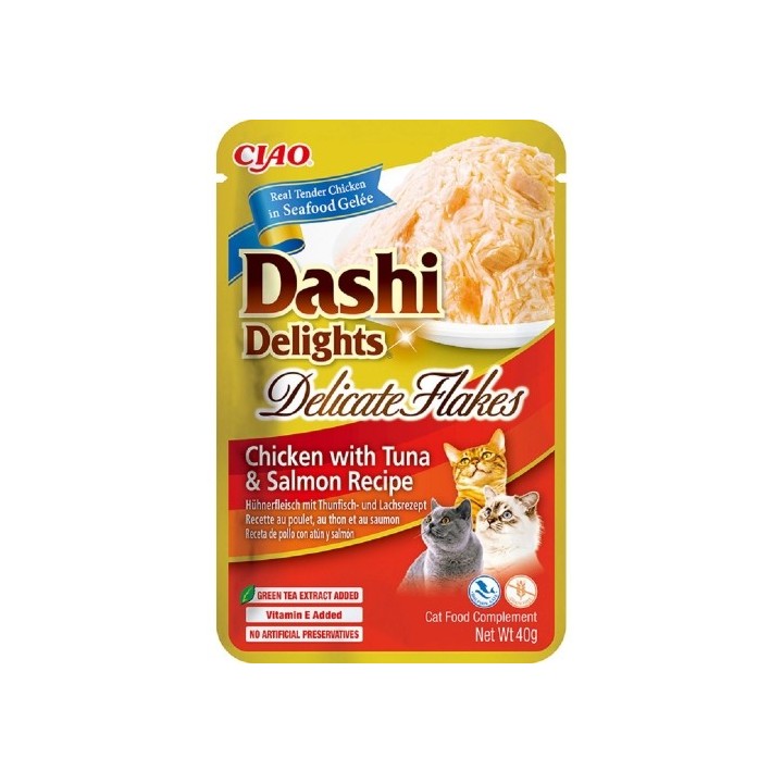 Churu Cat Dashi Delights Delicate Flakes Chicken&Tuna&Salmon 40g