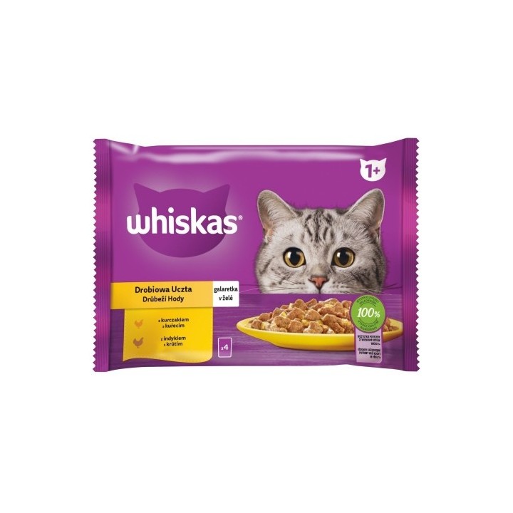 Whiskas 85 g x 4ks kapsička drůbeží výběr v želé cat