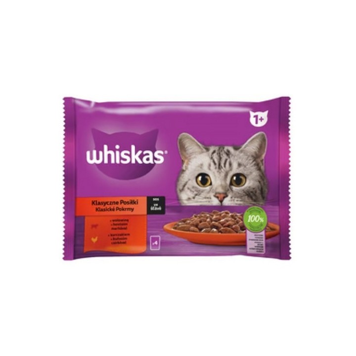 Whiskas 85g x 4ks kapsička klasický výběr ve šťávě cat