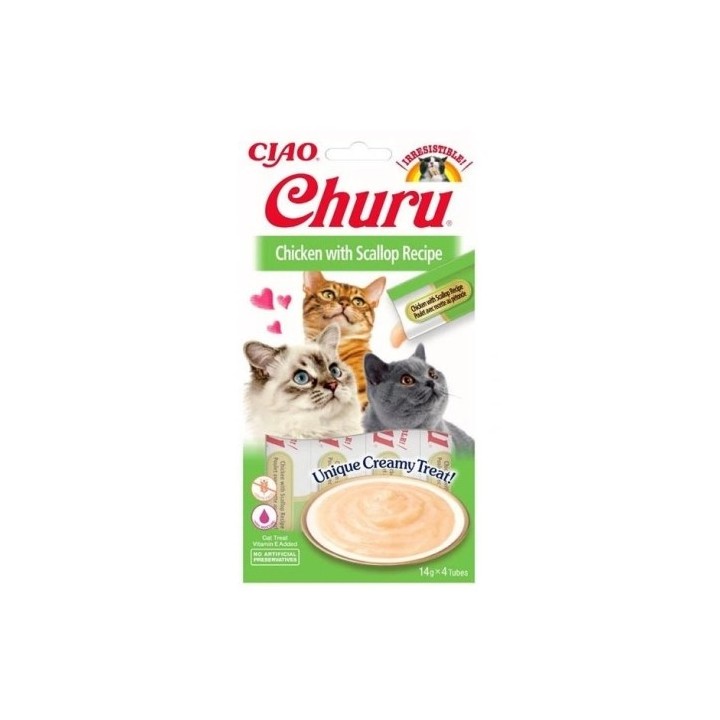 Churu Cat Chicken with Scallop  Recipr 4x14g