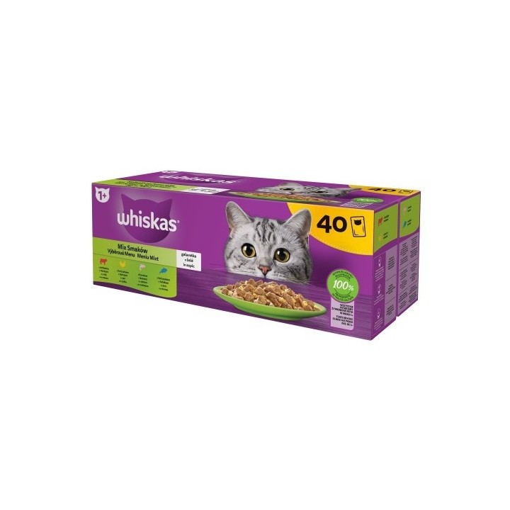 Whiskas 85gx 40ks kapsička výběrové menu v želé cat AKCE