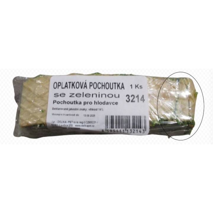 Poškozená Pochoutka musli se zeleninou