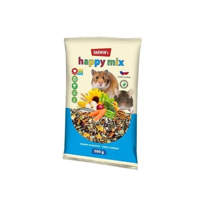 Darwin´s - new 500g drobný hlodavec happy mix